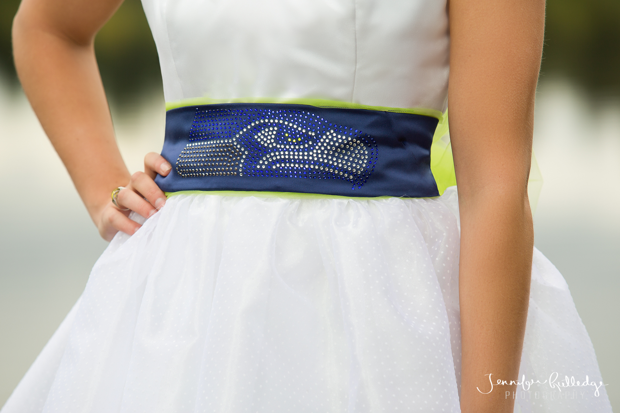 The Ultimate 12th Fan Seahawks Wedding Dress